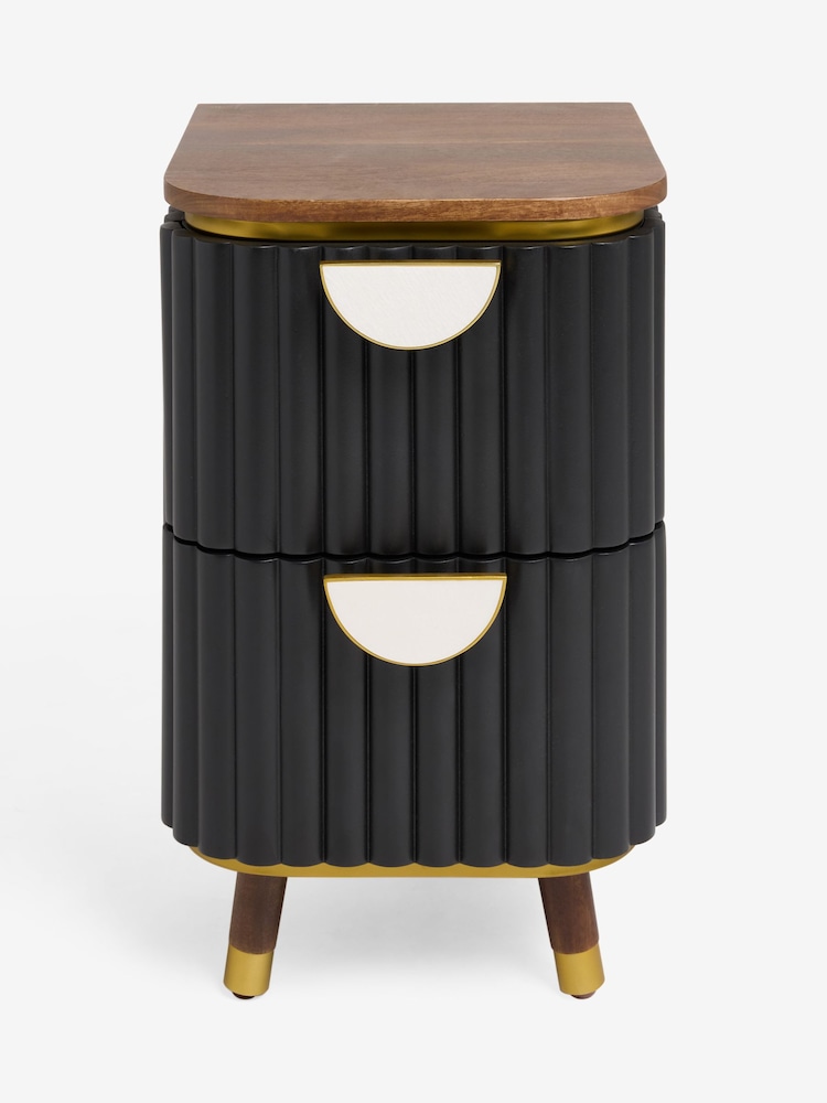 Clarke & Clarke Black Calisto Bedside Table - Image 1 of 3