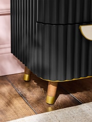 Clarke & Clarke Black Calisto Bedside Table - Image 4 of 7
