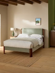 MADE.COM Velvet Fern Green Evander Bed Bed - Image 1 of 5