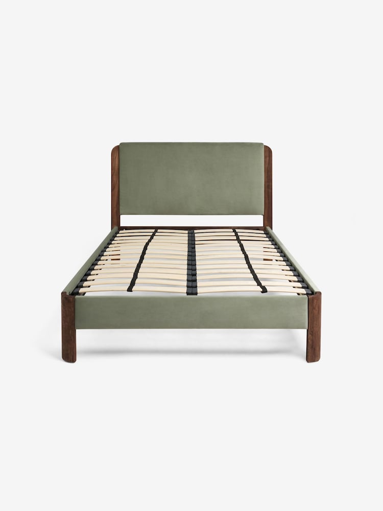 MADE.COM Velvet Fern Green Evander Bed Bed - Image 5 of 5 MADE.COM Velvet Fern Green Evander Bed Bed - Image 5 of 5