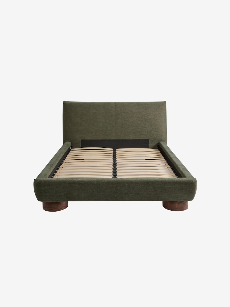MADE.COM Soft Texture Weave Hunter Green Jude Bed - Image 5 of 5