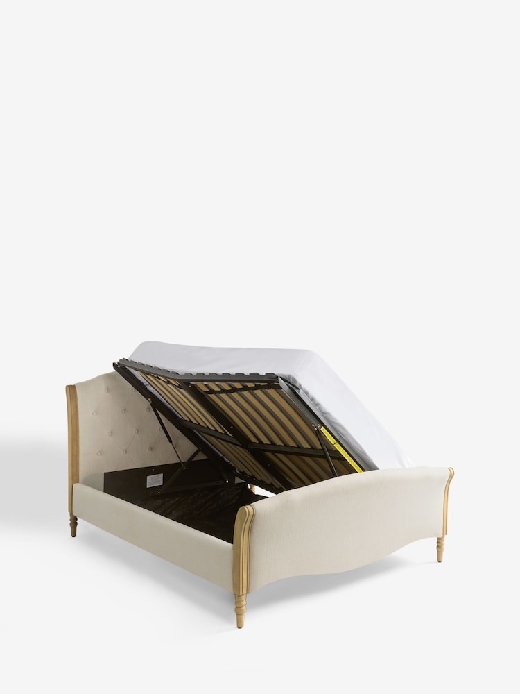 Laura Ashley Natural Button Back Sarsden Wooden And Upholstered Bed Frame - Image 5 of 5