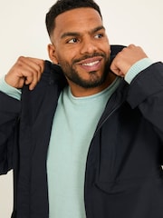 FatFace Navy Waterproof Lightweight Jacket - Image 7 of 9
