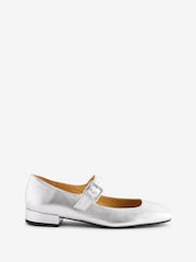 Penelope Chilvers Silver Low Mary Jane Leather Shoes - Image 1 of 1