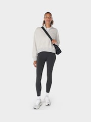 Sweaty Betty Grey Revive Crop Half Zip Sweat Top - Image 4 of 7
