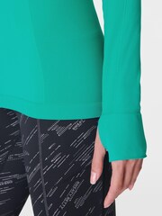 Sweaty Betty Green Athlete Seamless Workout Long Sleeve Top - Image 5 of 7