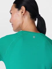 Sweaty Betty Green Athlete Seamless Workout Long Sleeve Top - Image 6 of 7