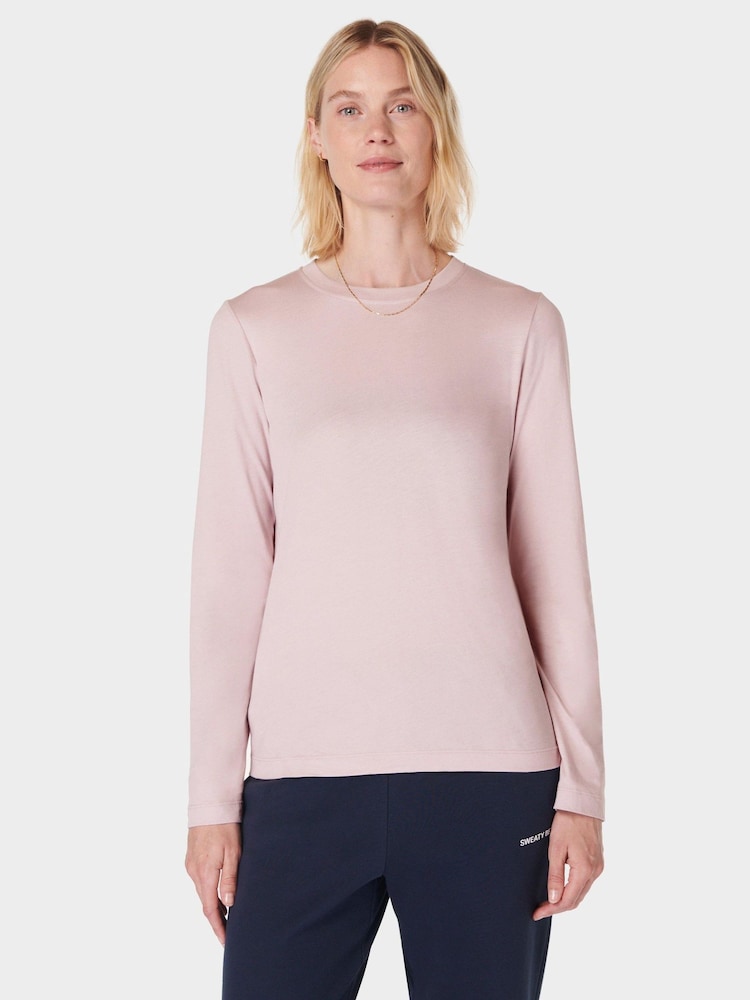 Sweaty Betty Pink Essential Long Sleeve T-Shirt - Image 1 of 1