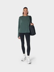 Sweaty Betty Green Soft Flow Studio Long Sleeve Top - Image 4 of 7