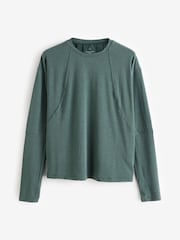 Sweaty Betty Green Soft Flow Studio Long Sleeve Top - Image 7 of 7