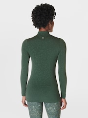 Grün - Sweaty Betty Mindful Flex Langarm-Top mit halbem Reißverschluss - Bild 2 von 8