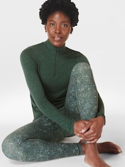 Grün - Sweaty Betty Mindful Flex Langarm-Top mit halbem Reißverschluss - Bild 4 von 8