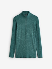 Grün - Sweaty Betty Mindful Flex Langarm-Top mit halbem Reißverschluss - Bild 7 von 8