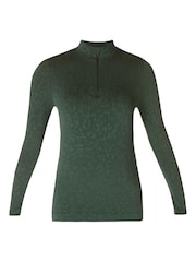 Grün - Sweaty Betty Mindful Flex Langarm-Top mit halbem Reißverschluss - Bild 8 von 8
