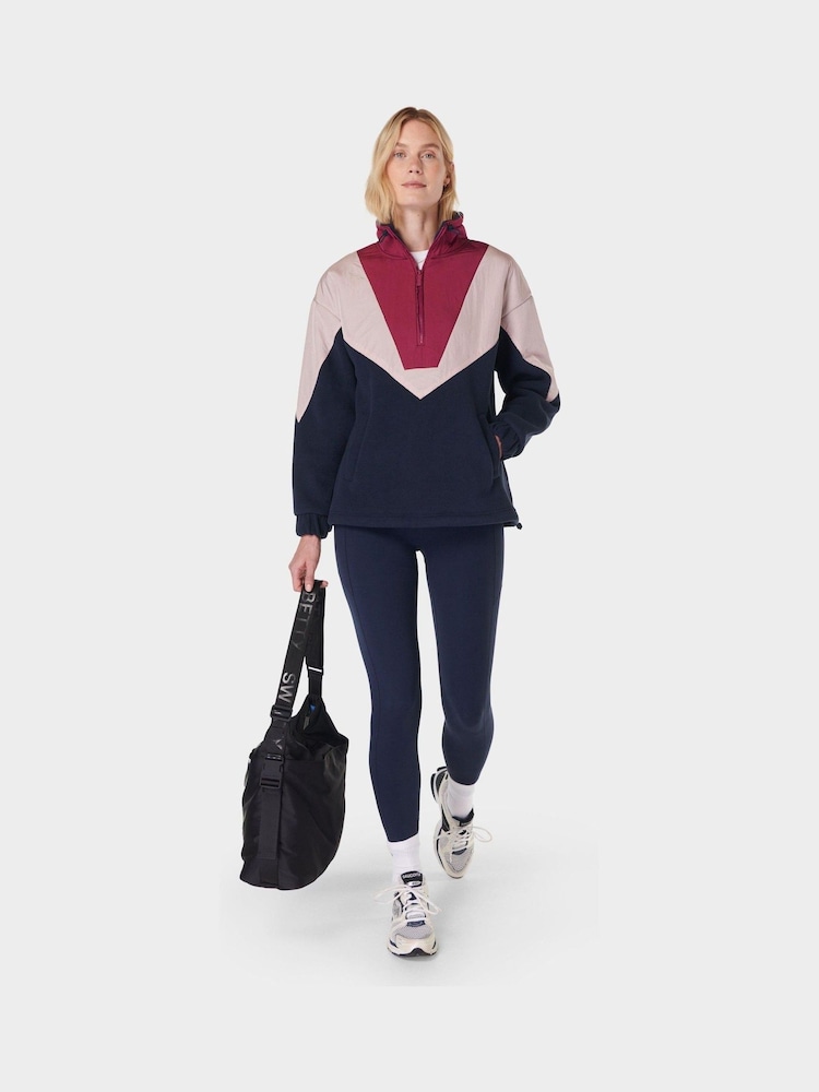 Sweaty Betty Blue Orbit Half Zip Fleece - Image 1 of 8