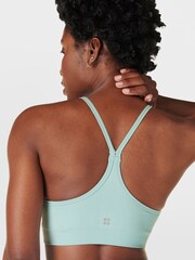 Синий - Бесшовный бюстгальтер для занятий йогой Sweaty Betty Spirit - Изображение 2 из 7