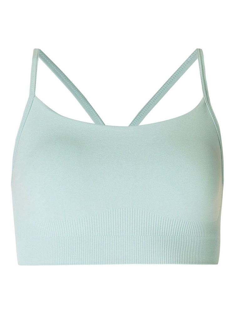 Синий - Бесшовный бюстгальтер для занятий йогой Sweaty Betty Spirit - Изображение 7 из 7