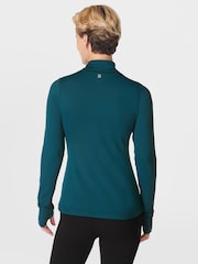 Sweaty Betty Green Green Therma Boost Running Half Zip Sweatshirt - Image 2 of 7