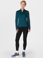 Sweaty Betty Green Green Therma Boost Running Half Zip Sweatshirt - Image 3 of 7