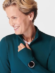 Sweaty Betty Green Green Therma Boost Running Half Zip Sweatshirt - Image 6 of 7