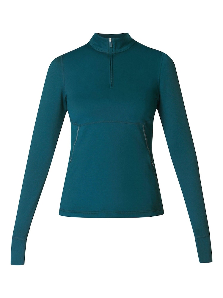 Sweaty Betty Green Green Therma Boost Running Half Zip Sweatshirt - Image 7 of 7