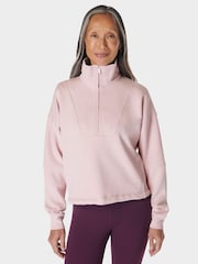 Sweaty Betty Sand Wash Funnel Neck Half Zip Sweatshirt - Bild 1 von 7