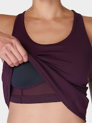 Sweaty Betty Purple Power Medium Impact Gym Tank - Image 7 of 8