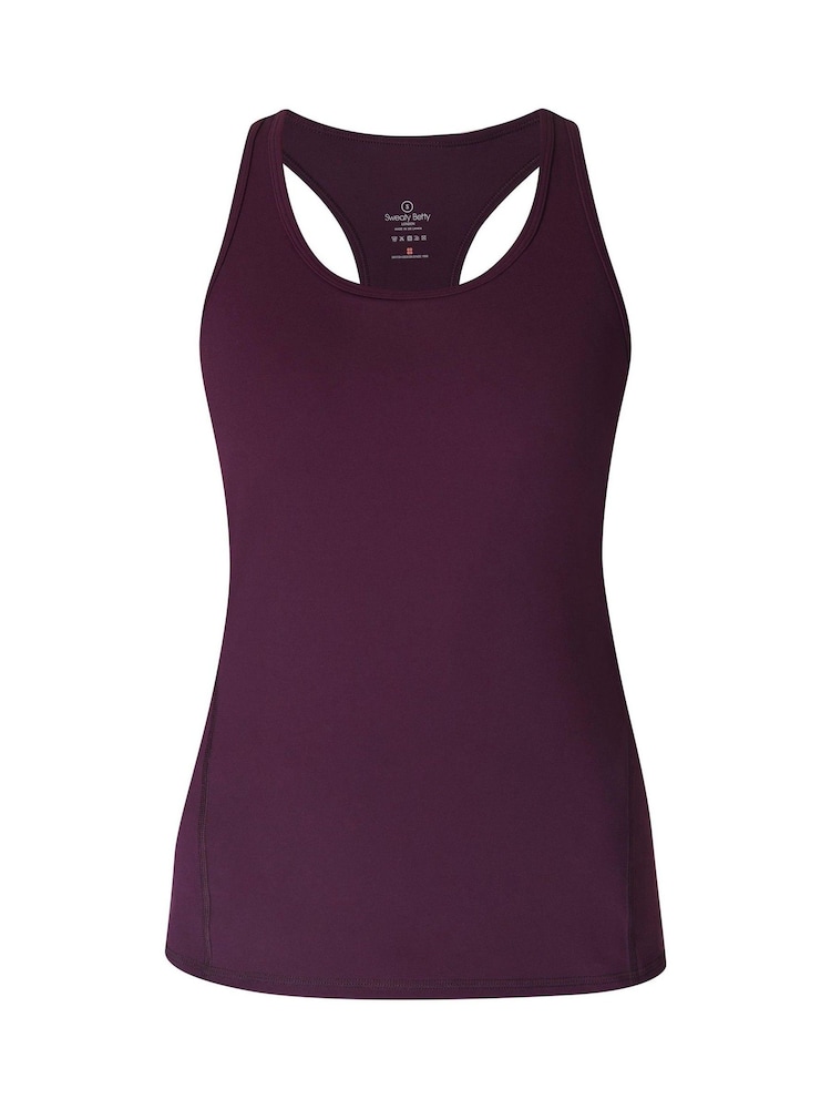 Sweaty Betty Purple Power Medium Impact Gym Tank - Image 8 of 8