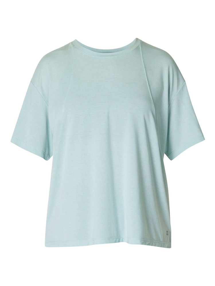 Sweaty Betty Blue Soft Flow Studio T-Shirt - Image 7 of 7