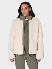 Sweaty Betty White Wilderness Reversible Sherpa Jacket - Image 3 of 10