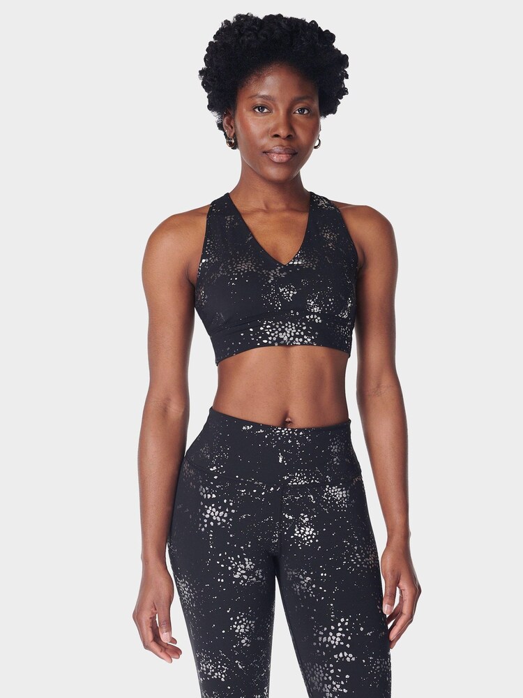 Buy Sweaty Betty Black Glow Sparkle Workout Bra from Next Bahrain