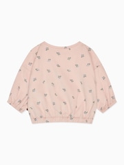 MORI Pink Floral 100% Organic Cotton Pretty Cord Jacket - صورة 4 من 6