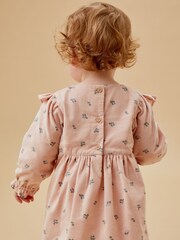 MORI Pink Floral 100% Organic Cotton Pretty Cord Dress - Image 2 of 7