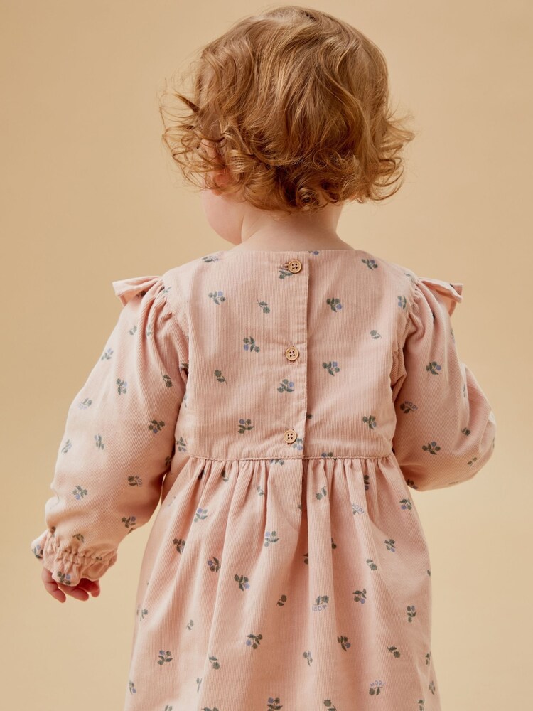 MORI Pink Floral 100% Organic Cotton Pretty Cord Dress - Image 2 of 7