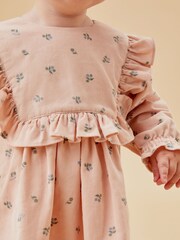 MORI Pink Floral 100% Organic Cotton Pretty Cord Dress - Image 3 of 7