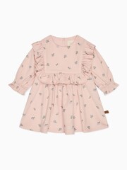 MORI Pink Floral 100% Organic Cotton Pretty Cord Dress - Image 4 of 7