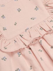MORI Pink Floral 100% Organic Cotton Pretty Cord Dress - Image 6 of 7