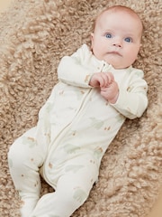 MORI Cream Polar Bear Zip Up Christmas Sleepsuit - Image 1 of 5