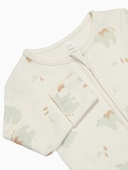 MORI Cream Polar Bear Zip Up Christmas Sleepsuit - Image 5 of 5