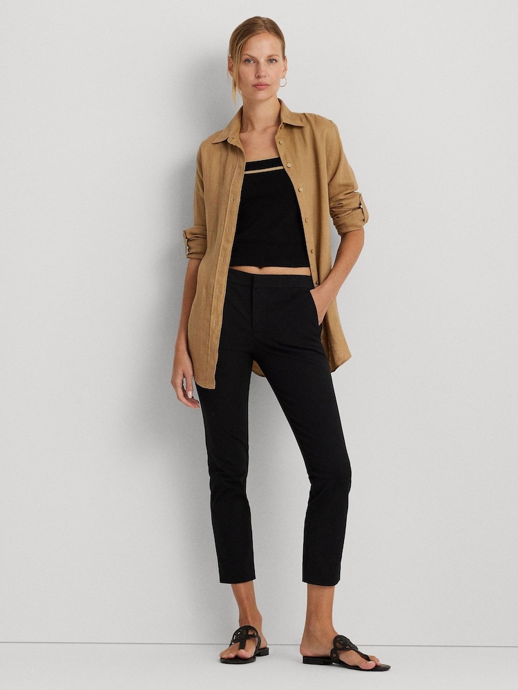 Lauren Ralph Lauren Stretch Twill Cotton Skinny Trousers - Image 4 of 7