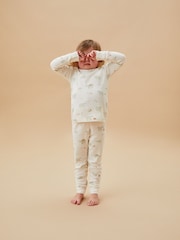 MORI Cream Polar Bear Print Pyjamas Set - Image 1 of 5