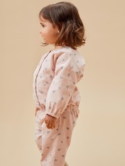 MORI Pink Floral 100% Organic Cotton Pretty Cord Trousers - Image 2 of 5