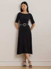 Lauren Ralph Lauren Munzie Stretch Jersey Midi Dress - Image 4 of 5