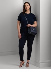 Lauren Ralph Lauren Blue Curve Keslina Skinny Fit Twill Stretch Trousers - Image 3 of 5