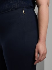 Lauren Ralph Lauren Blue Curve Keslina Skinny Fit Twill Stretch Trousers - Image 4 of 5