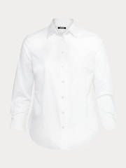Lauren Ralph Lauren Curve Jamelko Non Iron Stretch Cotton White Shirt - Imagen 8 de 8