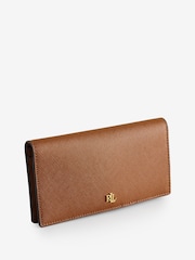 Lauren Ralph Lauren Brown Leather Slim Wallet Purse - Image 3 of 4