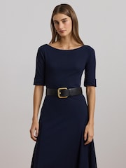 Lauren Ralph Lauren Munzie Stretch Jersey Midi Dress - Image 1 of 5