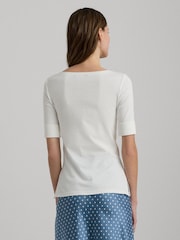Off White - Ralph Lauren хлопковые футболки с вырезом лодочкой Lauren Judy - Изображение 2 из 7