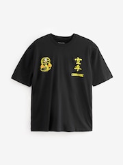 Black Relaxed Fit Cobra Kai Licence 100% Cotton T-Shirt - Image 5 of 7